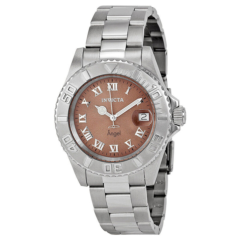 Invicta Angel Brown Dial Stainless Steel Ladies Watch #14362 - Watches of America