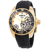 Invicta Angel Champagne Dial Black Silicone Ladies Watch #23488 - Watches of America