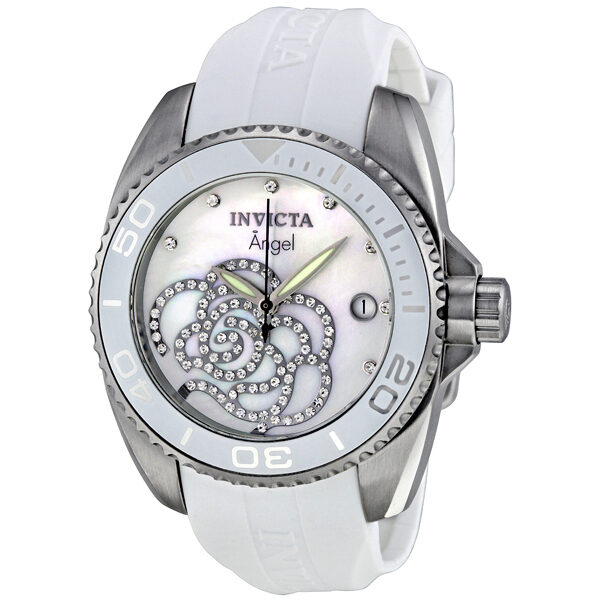 Invicta Angel Crystal Accent Flower Ladies Watch #0486 - Watches of America