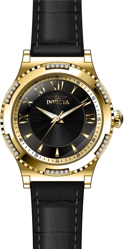 Invicta Angel Crystal Black Dial Ladies Watch #28605 - Watches of America