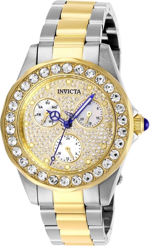 Invicta Angel Crystal Gold Dial Two-tone Ladies Watch #28458 - Watches of America