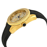 Invicta Angel Crystal Gold Dial Black Silicone Ladies Watch #28485 - Watches of America #2