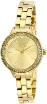 Invicta Angel Quartz Crystal Gold Dial Ladies Watch #29310 - Watches of America #2