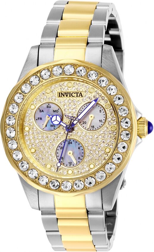 Invicta Angel Crystal Gold Dial Two-tone Ladies Watch #28459 - Watches of America