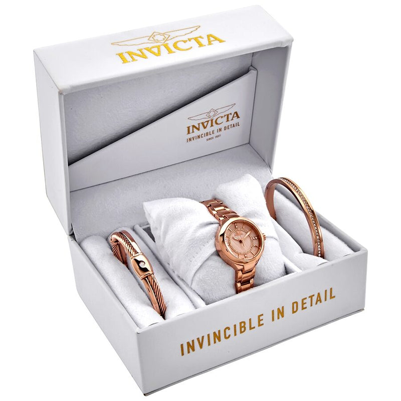 Invicta Angel Crystal Rose Gold Dial Ladies Watch #29325 - Watches of America #4