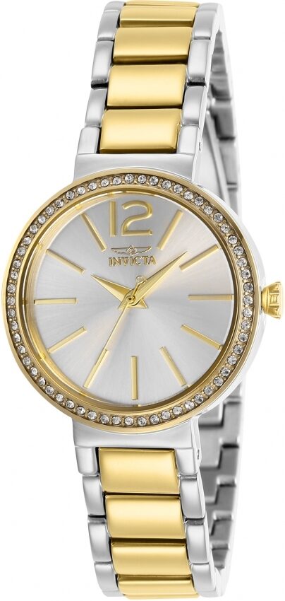 Invicta Angel Quartz Crystal Silver Dial Ladies Watch and Bangle Set #29273 - Watches of America #2