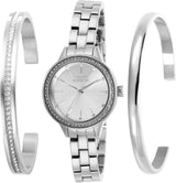 Invicta Angel Quartz Crystal Silver Dial Ladies Watch and Bracelet Set #29308 - Watches of America