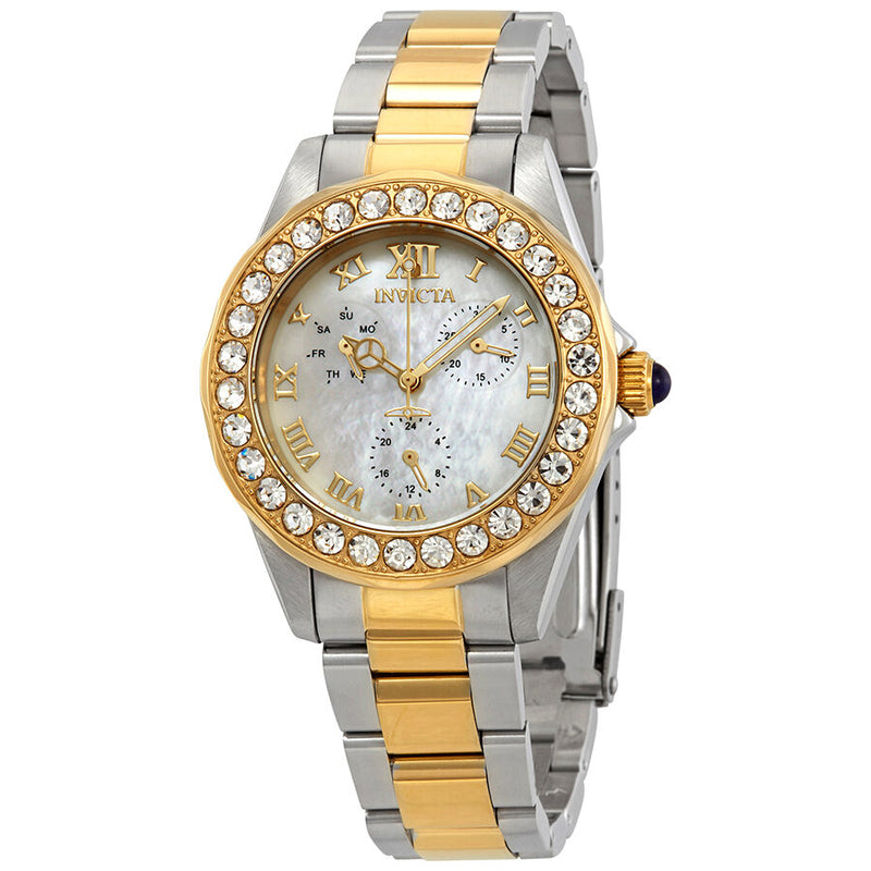 Invicta Angel Crystal White Mother of Pearl Dial Ladies Watch #28464 - Watches of America
