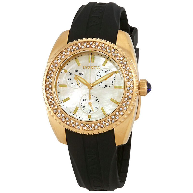 Invicta Angel Crystal White Mother of Pearl Dial Ladies Watch #28489 - Watches of America