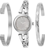 Invicta Angel Quartz Crystal White Mother of Pearl Dial Ladies Watch and Bracelet Set #29330 - Watches of America