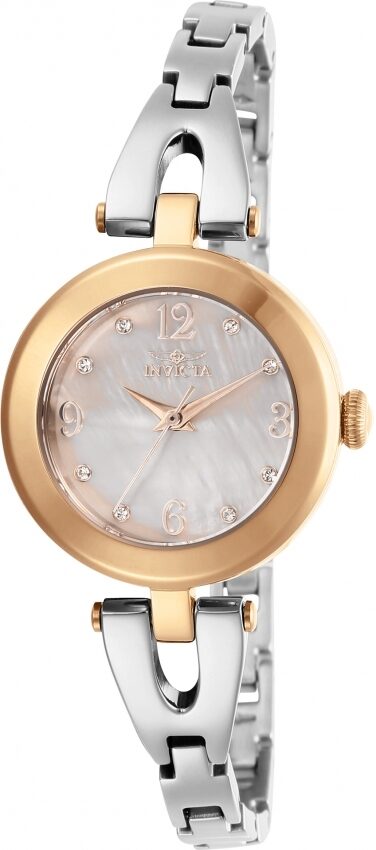 Invicta Angel Quartz Crystal White Mother of Pearl Dial Ladies Watch #29338 - Watches of America #2