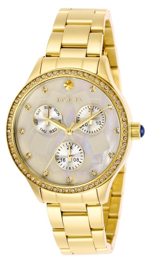 Invicta Angel Crystal White Mother of Pearl Dial Ladies Watch #29093 - Watches of America