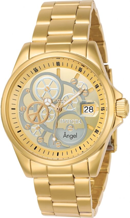 Invicta Angel Gold and Silver Dial Ladies Watch #23568 - Watches of America