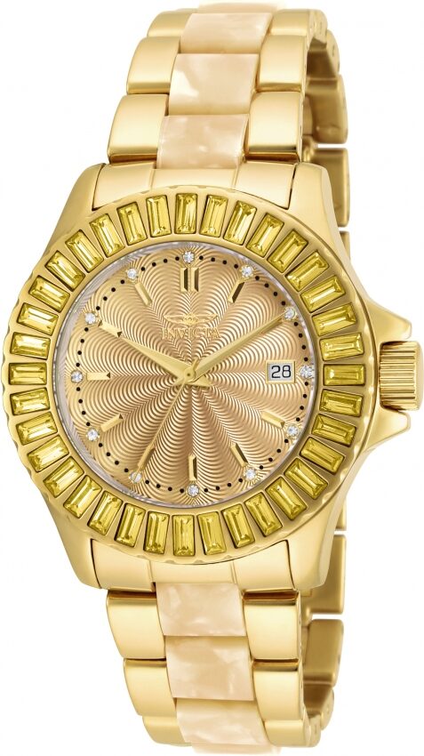 Invicta Angel Gold-tone Crystal Ladies Watch #17941 - Watches of America