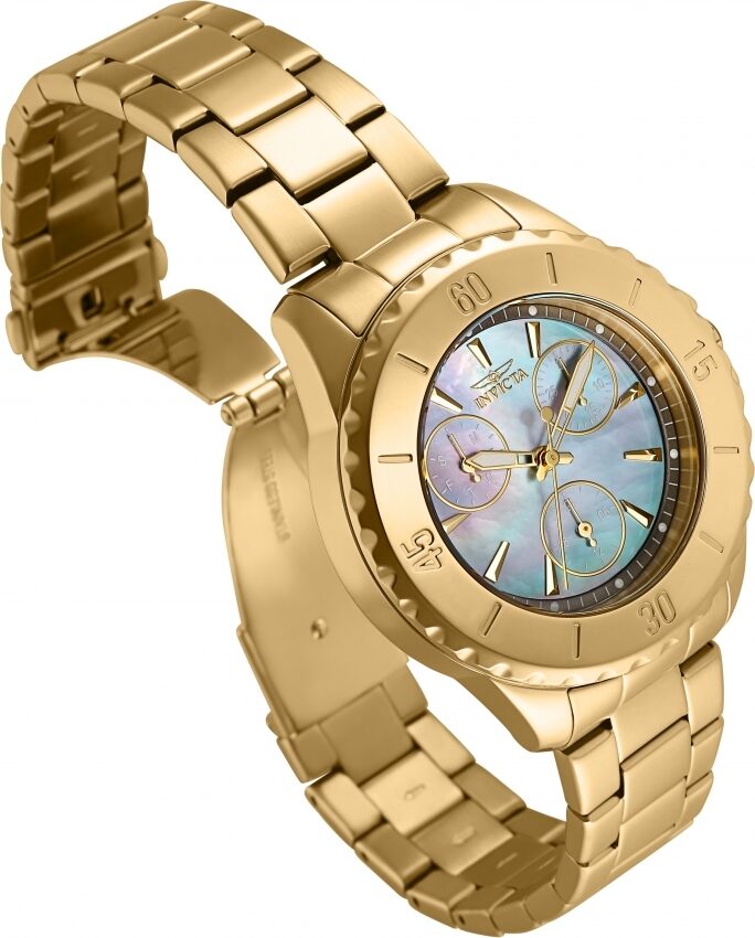 Invicta Angel Quartz Gunmetal Dial Yellow Gold-tone Ladies Watch #29109 - Watches of America #2