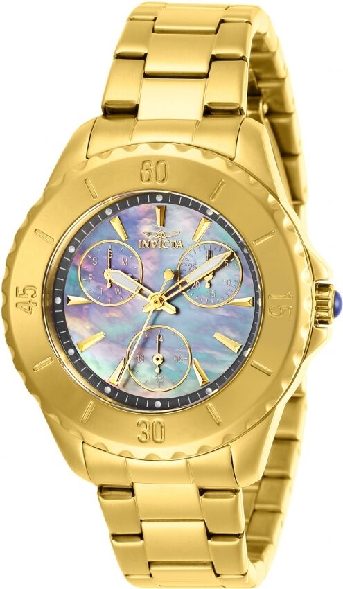 Invicta Angel Quartz Gunmetal Dial Yellow Gold-tone Ladies Watch #29109 - Watches of America