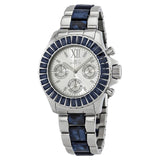 Invicta Angel Multi-Function Silver Dial Stainless Steel Blue Acetate Ladies Watch #18869 - Watches of America