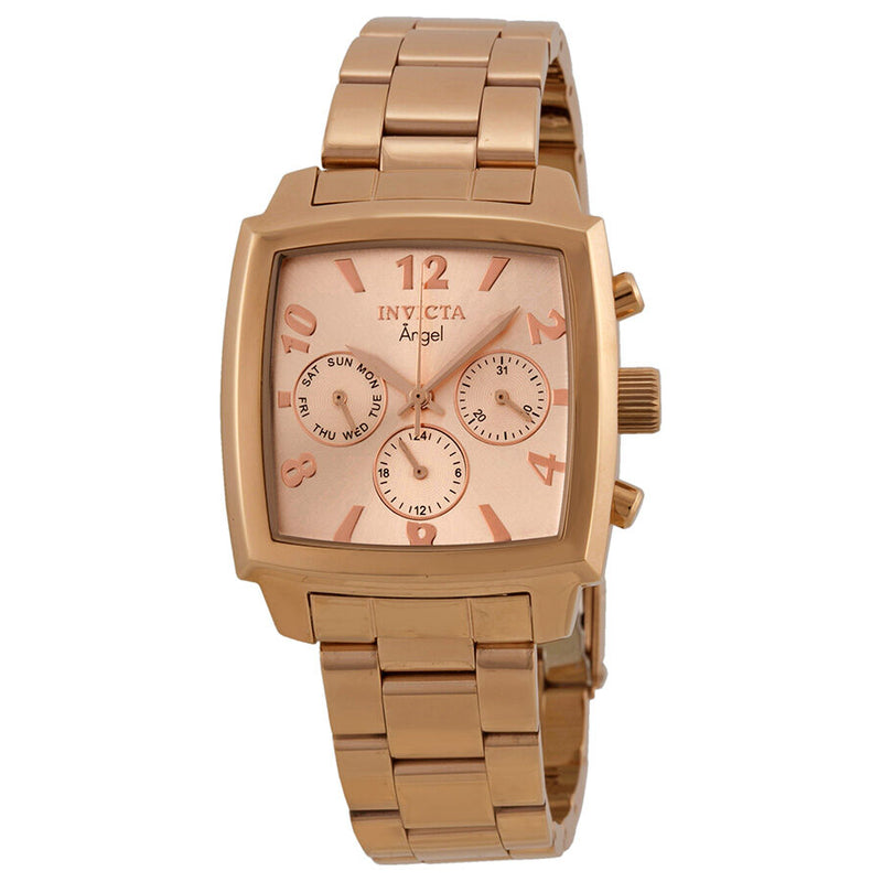 Invicta Angel Multi-function Rose Dial Rose Gold-plated Ladies Watch #12102 - Watches of America