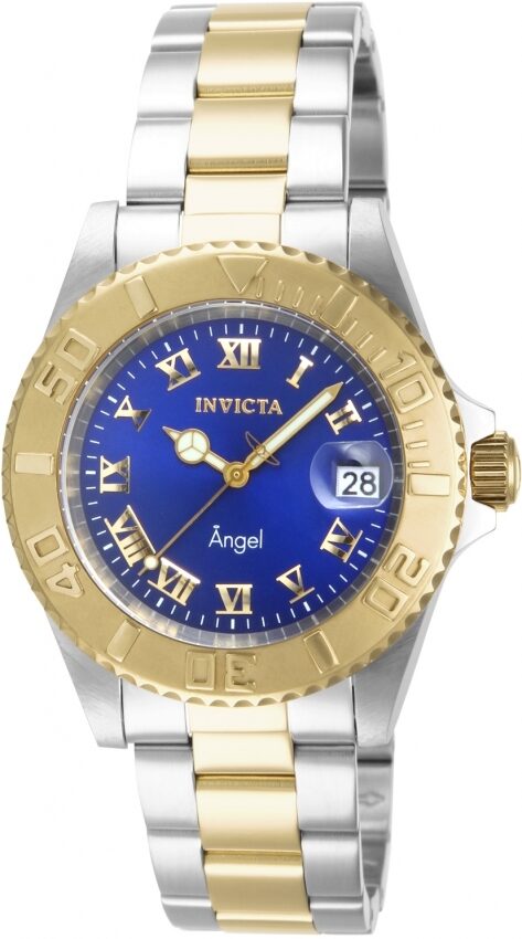 Invicta Angel Quartz Blue Dial Two-tone Ladies Watch #14363 - Watches of America