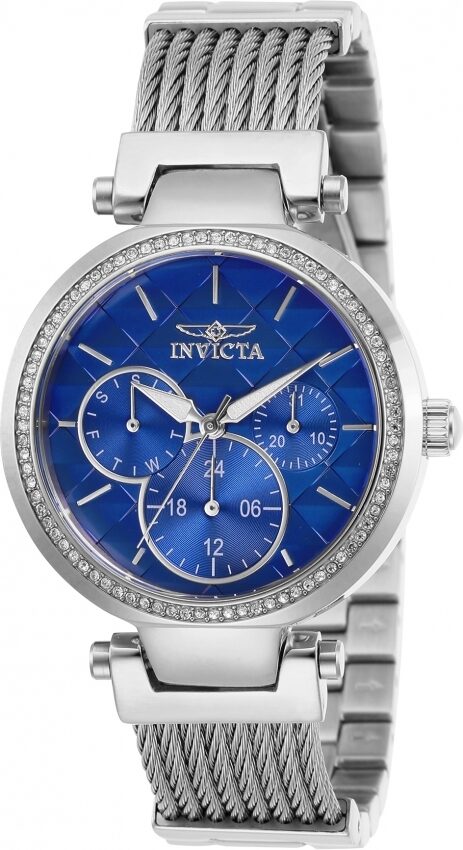 Invicta Angel Quartz Crystal Blue Dial Ladies Watch #28916 - Watches of America