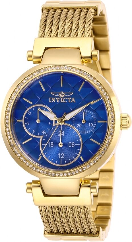 Invicta Angel Quartz Crystal Blue Dial Ladies Watch #28919 - Watches of America