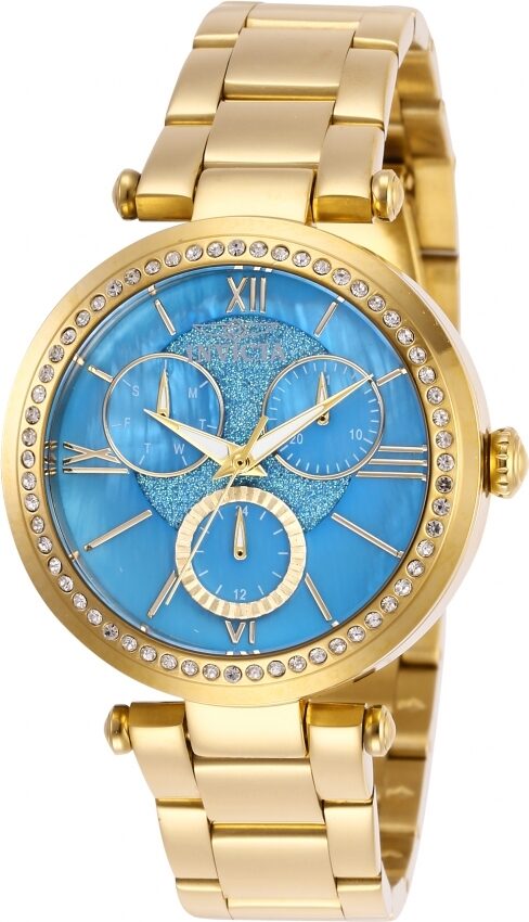 Invicta Angel Quartz Crystal Blue Dial Ladies Watch #29297 - Watches of America