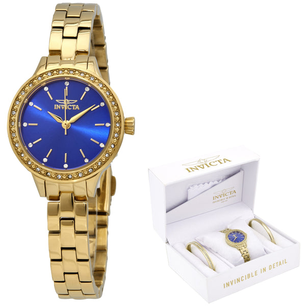 Invicta Angel Quartz Crystal Blue Dial Ladies Watch #29312 - Watches of America