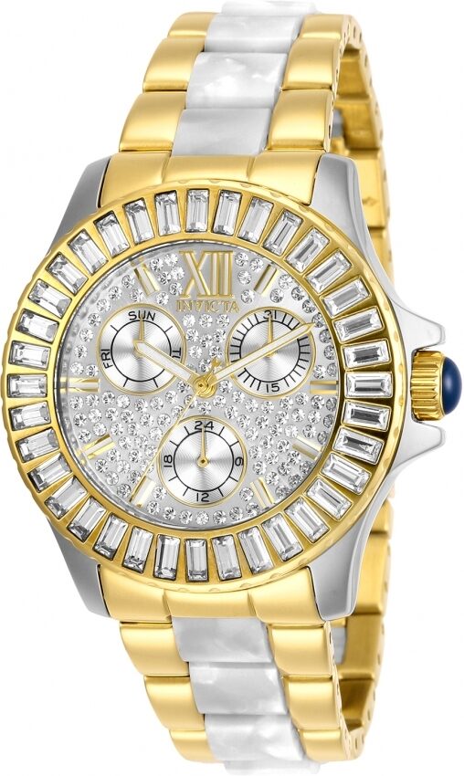 Invicta Angel Quartz Crystal Silver Dial Ladies Watch #29105 - Watches of America