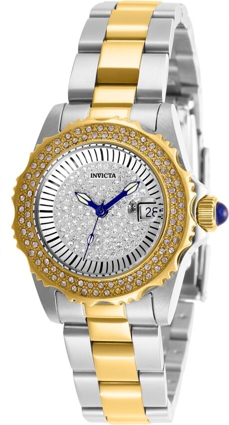 Invicta Angel Quartz Silver Crystal-set Dial Ladies Watch #28440 - Watches of America