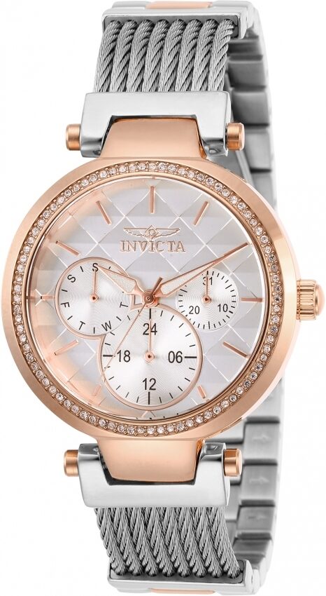 Invicta Angel Quartz Crystal Rose Gold Dial Ladies Watch #28922 - Watches of America