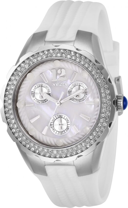 Invicta Angel Quartz Crystal White Dial Ladies Watch #29084 - Watches of America