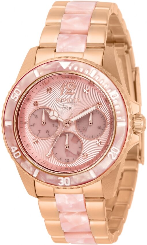 Invicta Angel Quartz Pink Dial Ladies Watch #32534 - Watches of America