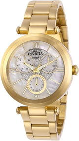 Invicta Angel Quartz White Dial Yellow Gold-tone Ladies Watch #28939 - Watches of America