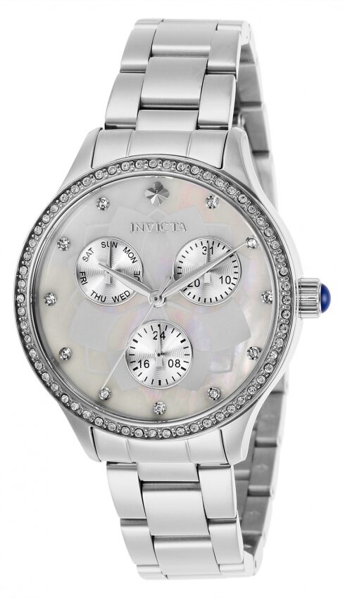 Invicta Angel Quartz White Dial Stainless Steel Ladies Watch #29090 - Watches of America