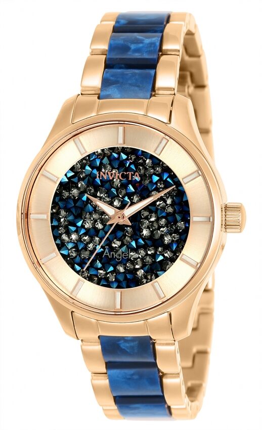 Invicta Angel Rose Gold-tone and Blue Bracelet Ladies Watch #25243 - Watches of America