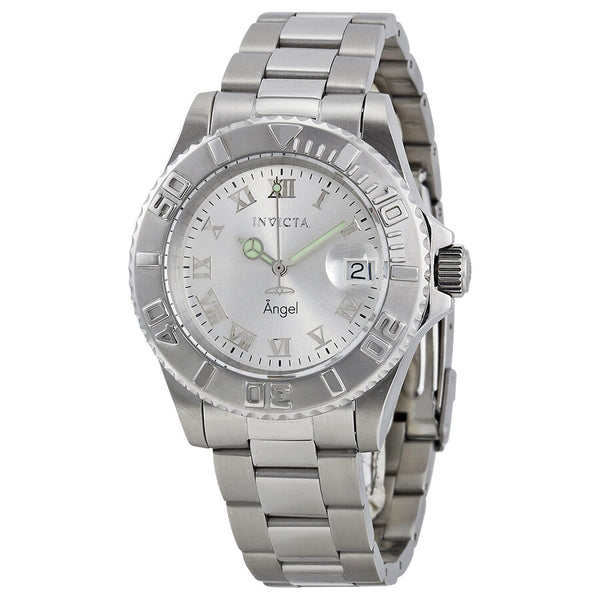 Invicta Angel Silver-tone Dial Stainless Steel Ladies Watch #14320 - Watches of America