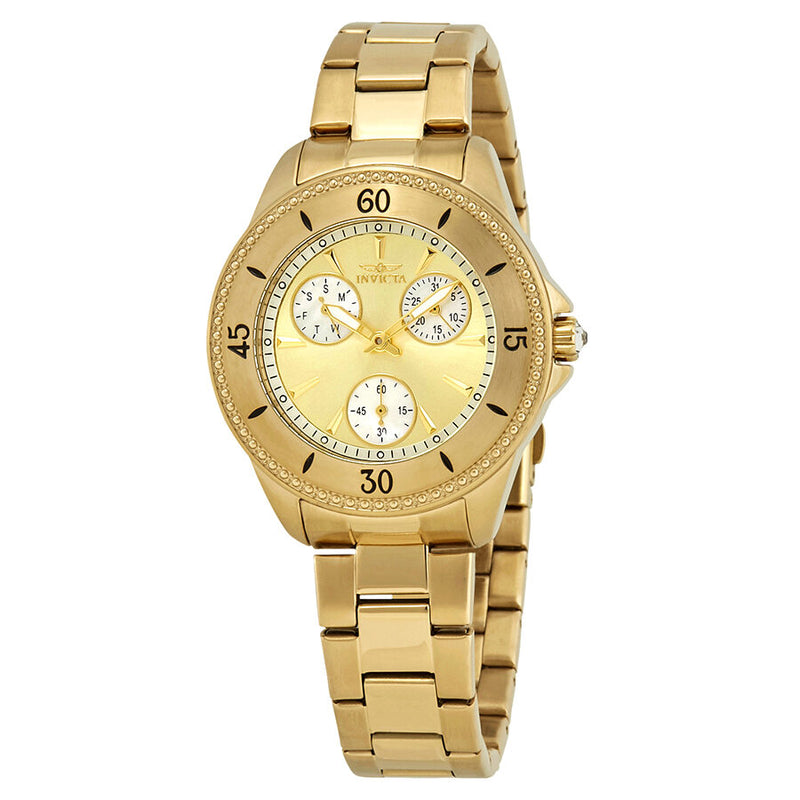 Invicta Angel Yellow Gold-tone Dial Ladies Watch #22969 - Watches of America
