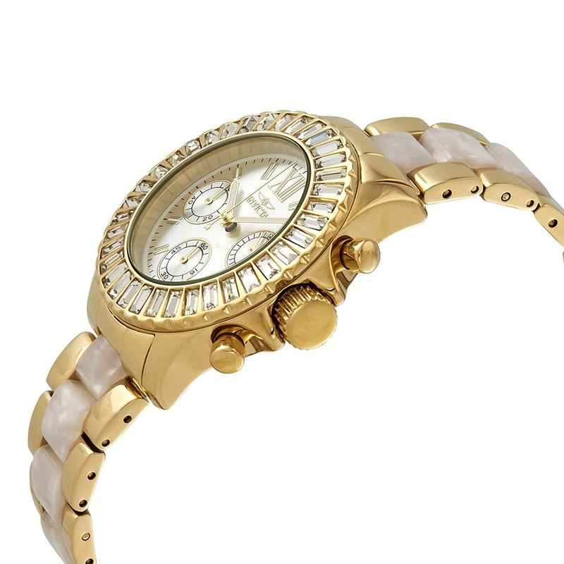 Invicta Angels Multi-Function Gold Dial Gold-plated and Horne Acetate Ladies Watch #17491 - Watches of America #2