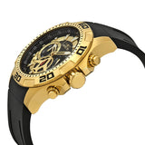 Invicta Aviator Black Carbon Fiber Dial Black Polyurethane Men's Watch #21738 - Watches of America #2