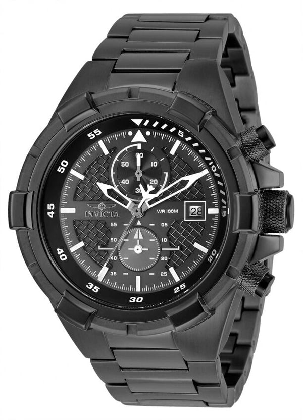 Invicta Aviator Chronograph Black Dial Gunmetal-plated Men's Watch #28109 - Watches of America