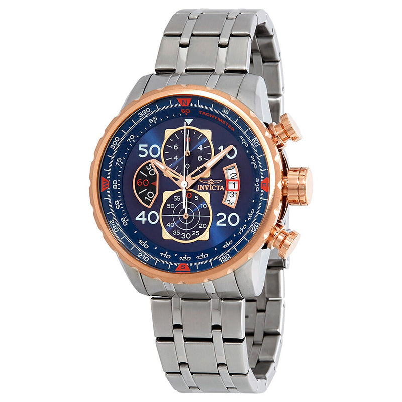 Invicta Aviator Chronograph Blue Dial Men's Watch #17203 - Watches of America