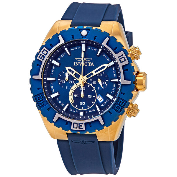 Invicta Aviator Chronograph Blue Dial Men's Watch #22525 - Watches of America