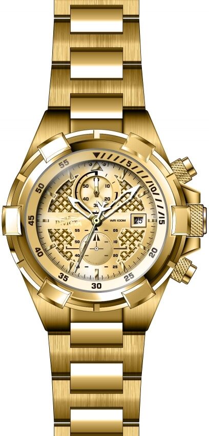 Invicta Aviator Chronograph Gold Dial Men's Watch #28122 - Watches of America