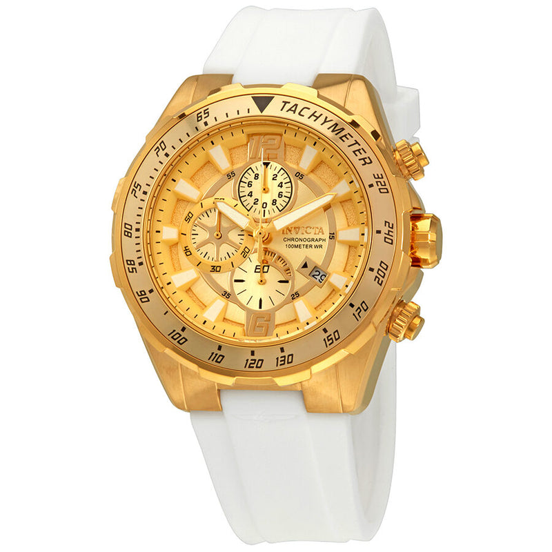 Invicta Aviator Chronograph Gold Dial Men's Watch #24578 - Watches of America