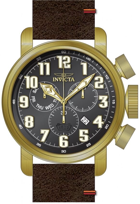Invicta Aviator Chronograph Quartz Black Dial Men's Watch #31683 - Watches of America
