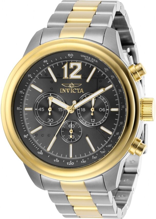 Invicta Aviator Chronograph Quartz Dark Grey Dial Men's Watch #28901 - Watches of America