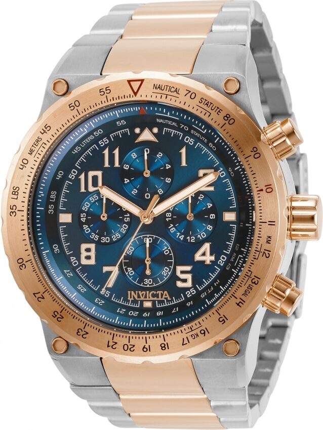 Invicta Aviator Chronograph Quartz Blue Dial Men's Watch #30470 - Watches of America