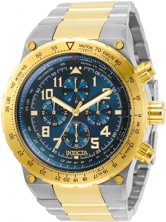 Invicta Aviator Chronograph Quartz Blue Dial Men's Watch #31561 - Watches of America