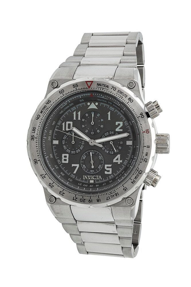 Invicta Aviator Chronograph Quartz Grey Dial Men's Watch #31585 - Watches of America