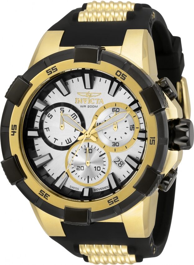 Invicta Aviator Chronograph Quartz Silver Dial Men's Watch #33289 - Watches of America